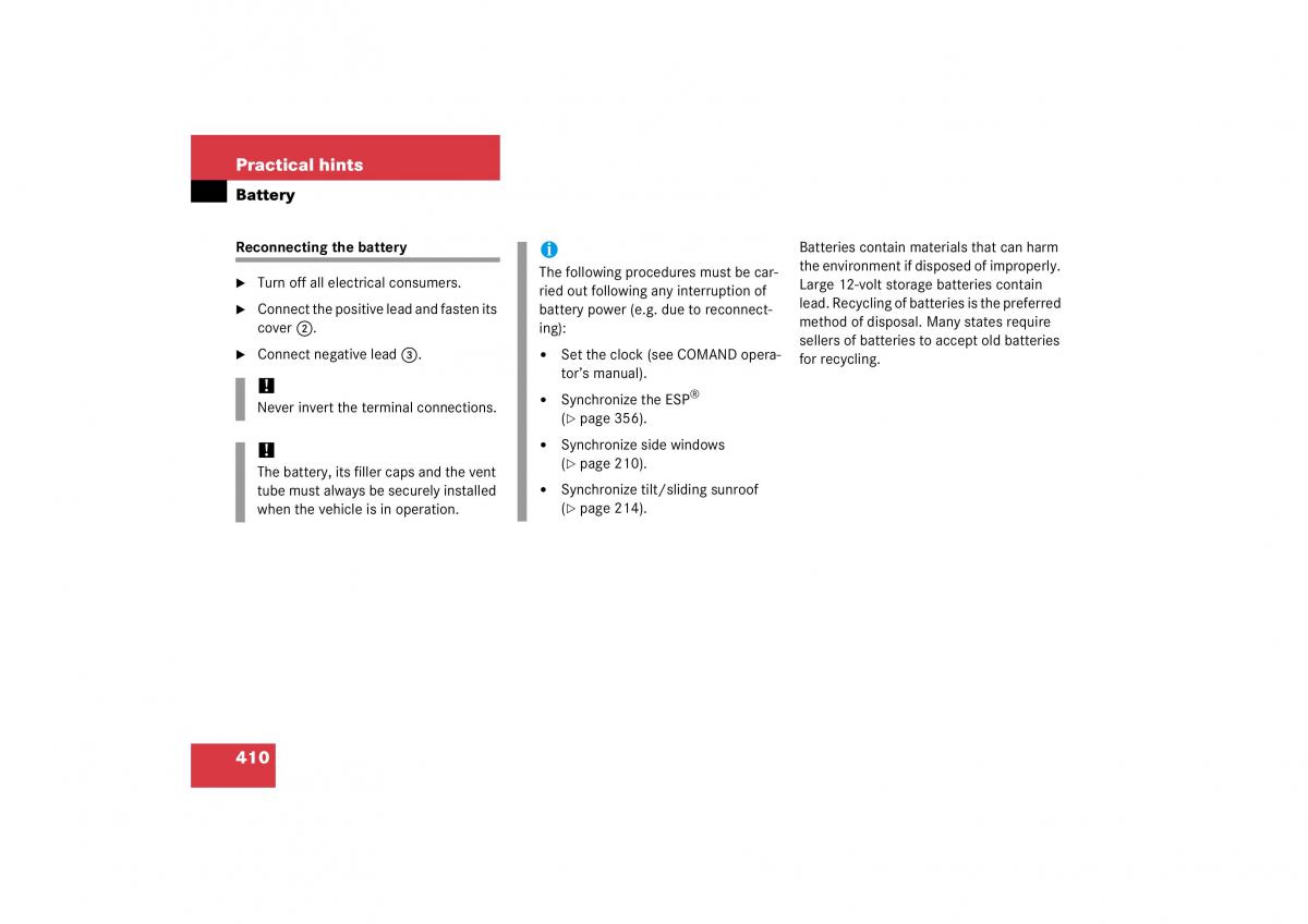 Mercedes Benz S Class W221 owners manual / page 411