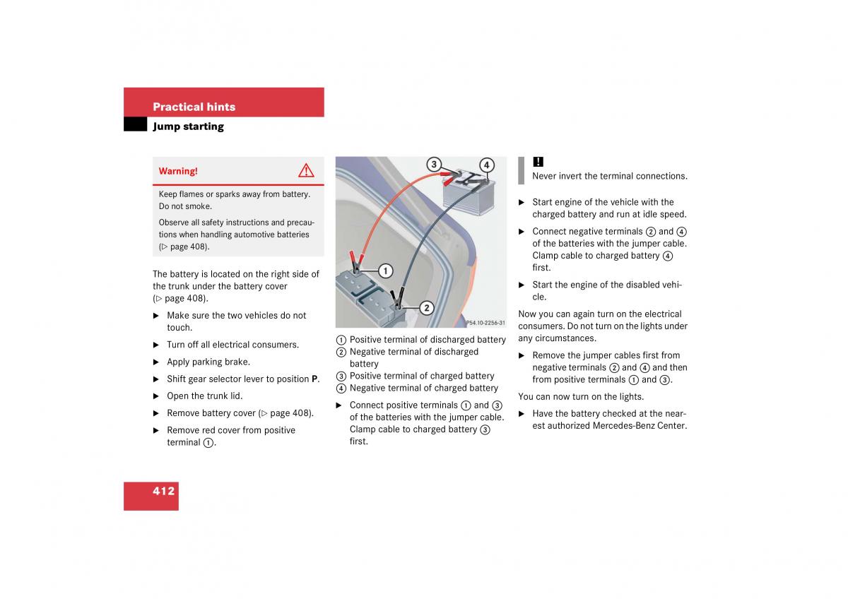 Mercedes Benz S Class W221 owners manual / page 413