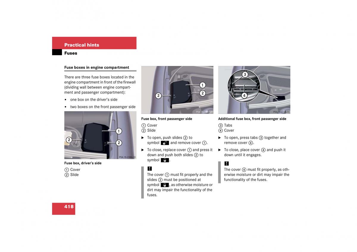 Mercedes Benz S Class W221 owners manual / page 419