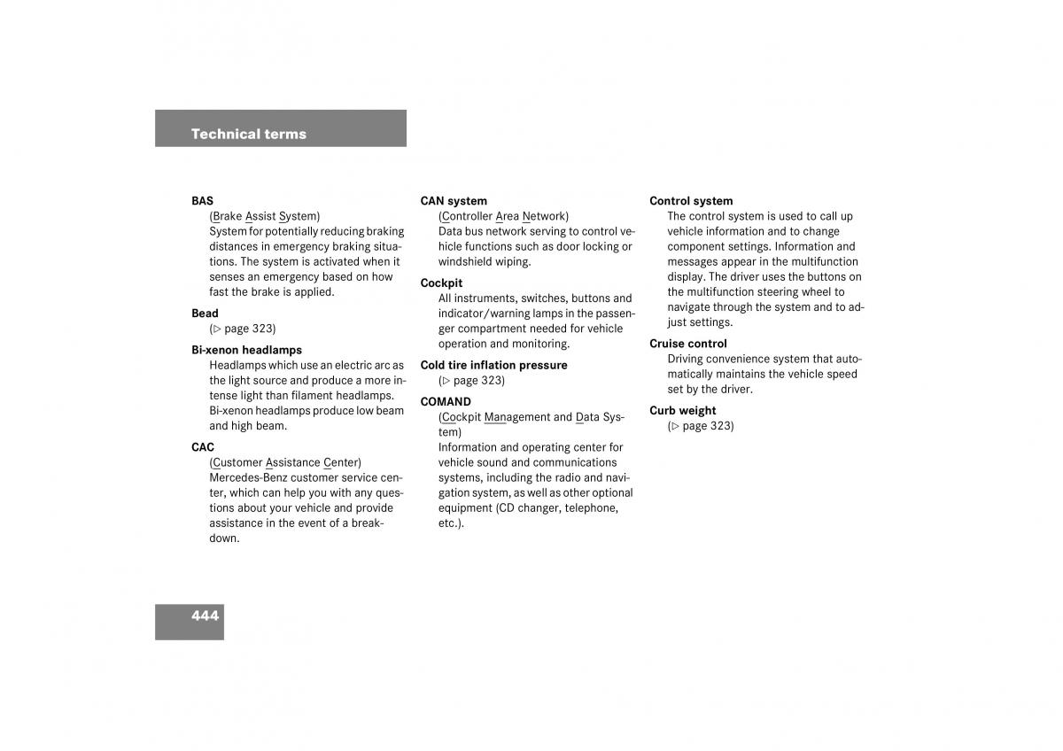 Mercedes Benz S Class W221 owners manual / page 445