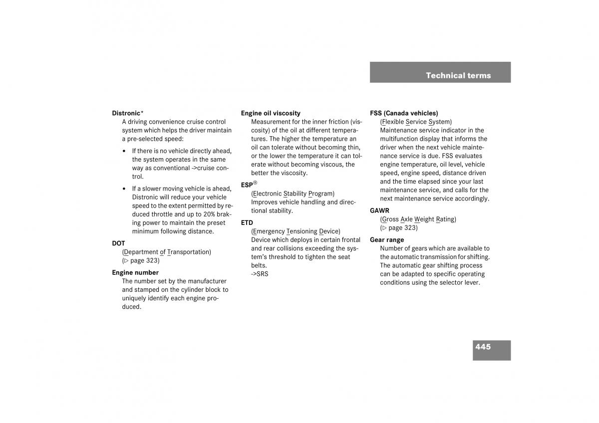 Mercedes Benz S Class W221 owners manual / page 446