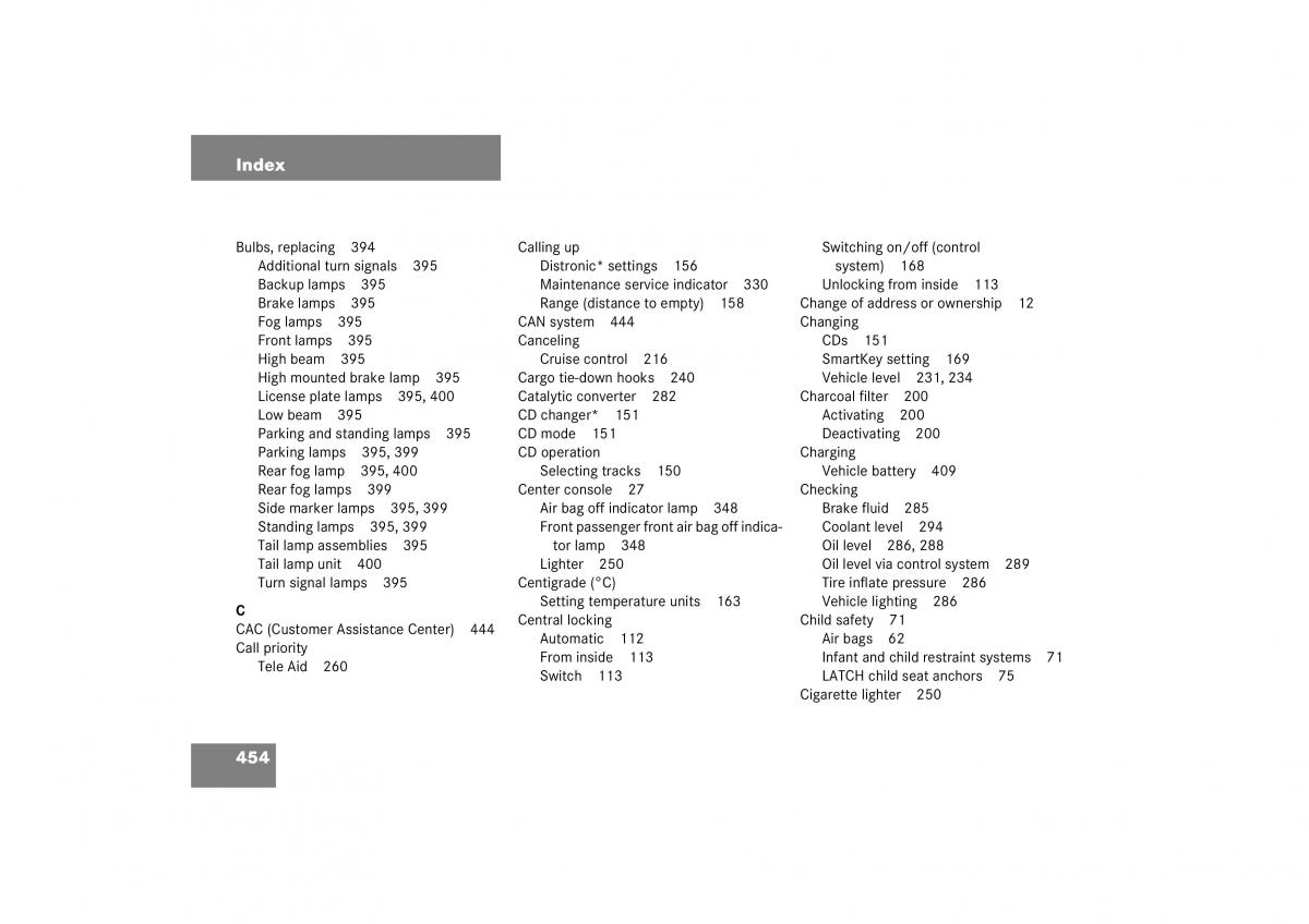 Mercedes Benz S Class W221 owners manual / page 455