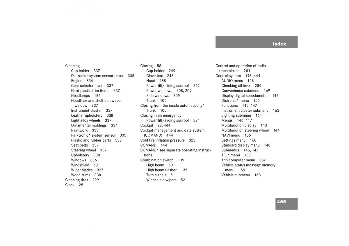 Mercedes Benz S Class W221 owners manual / page 456