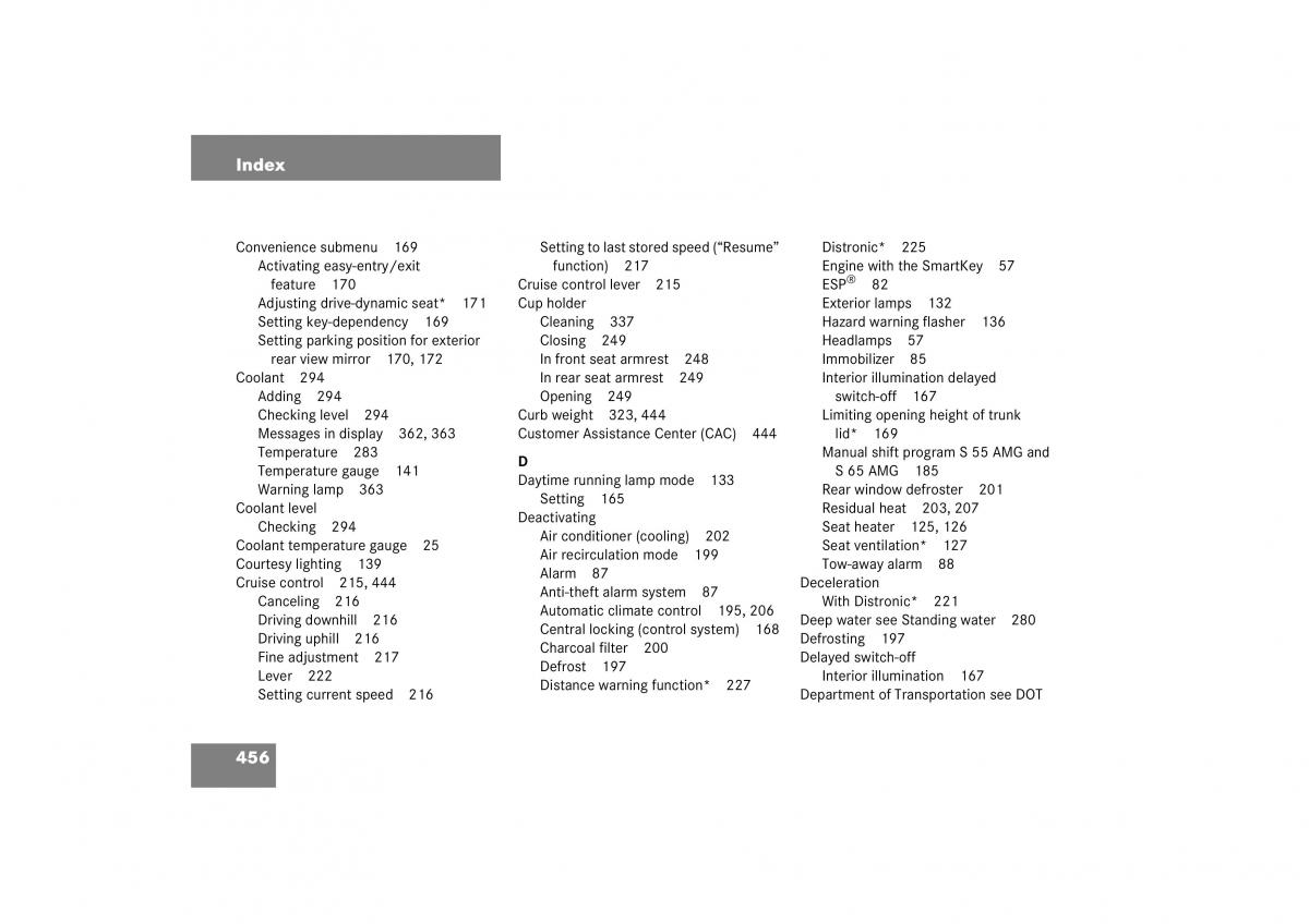 Mercedes Benz S Class W221 owners manual / page 457