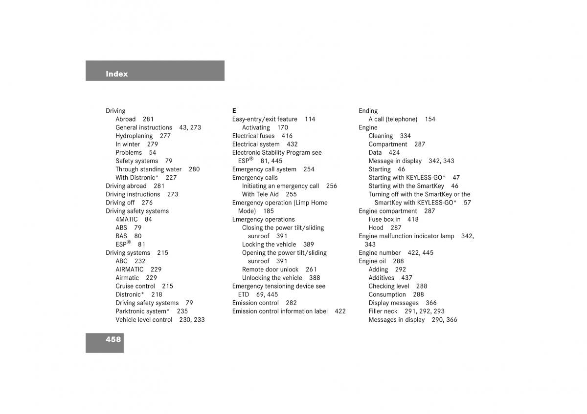 Mercedes Benz S Class W221 owners manual / page 459