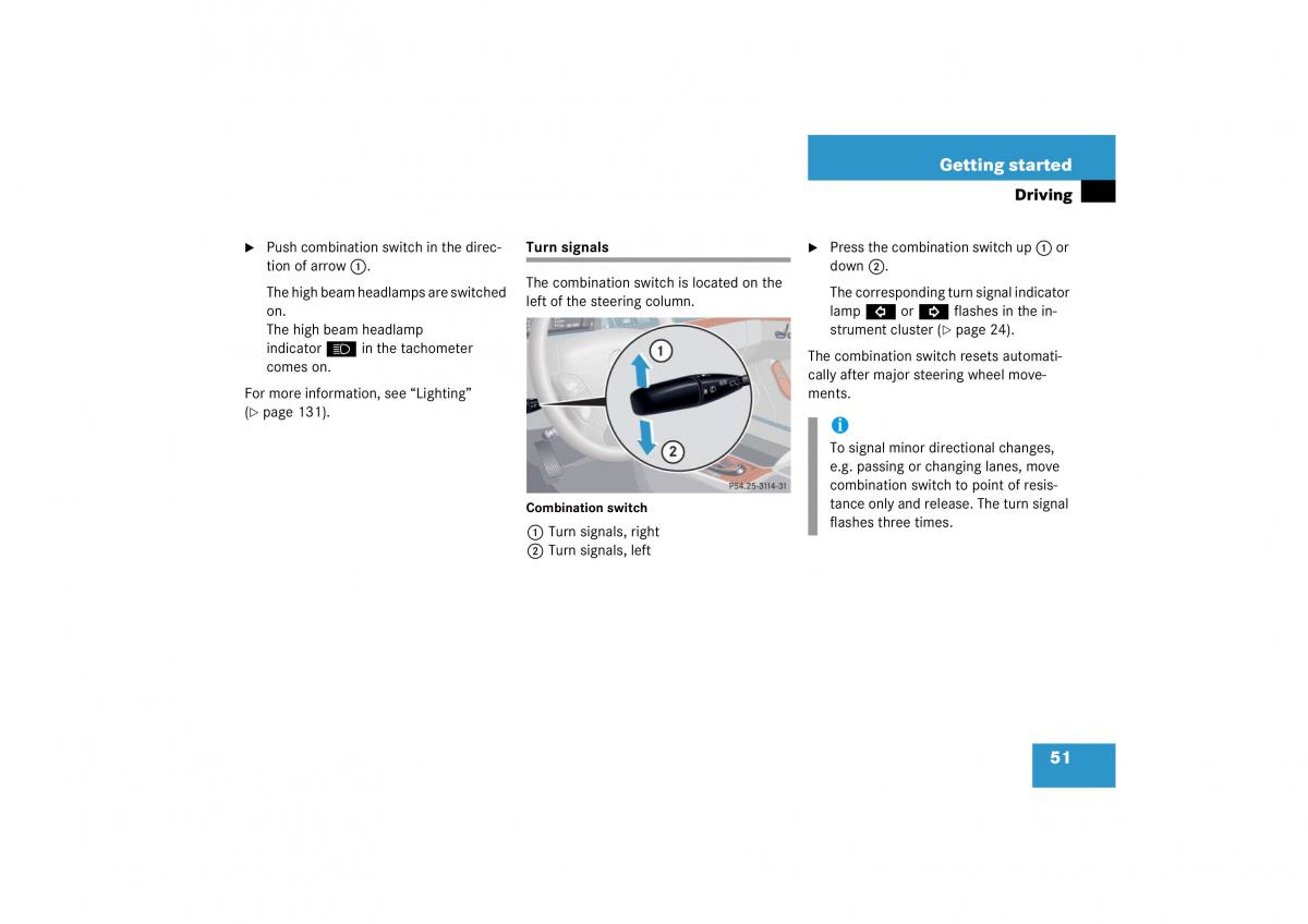 Mercedes Benz S Class W221 owners manual / page 52