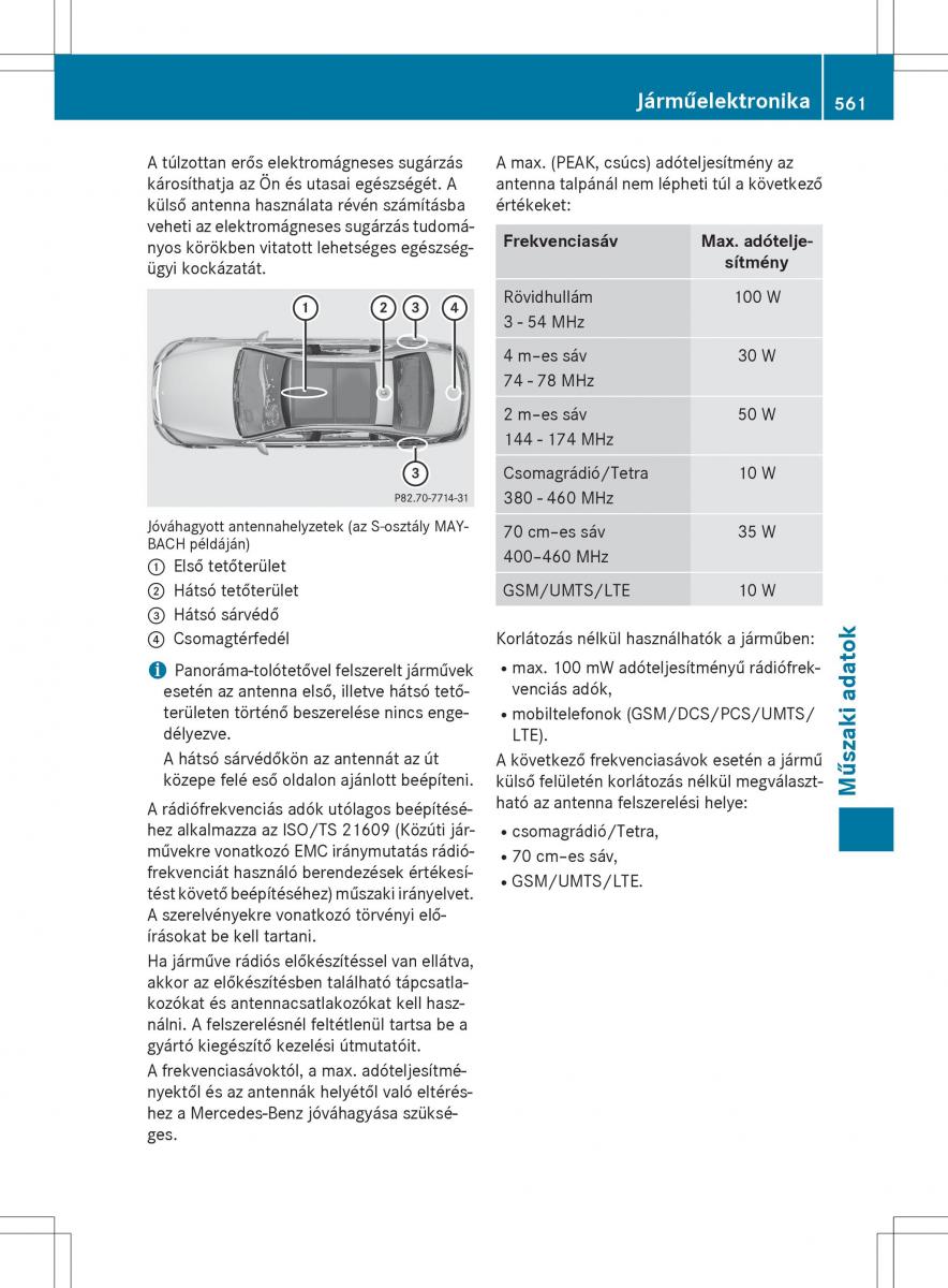 Mercedes Benz S Class W222 kezelesi utmutato / page 563