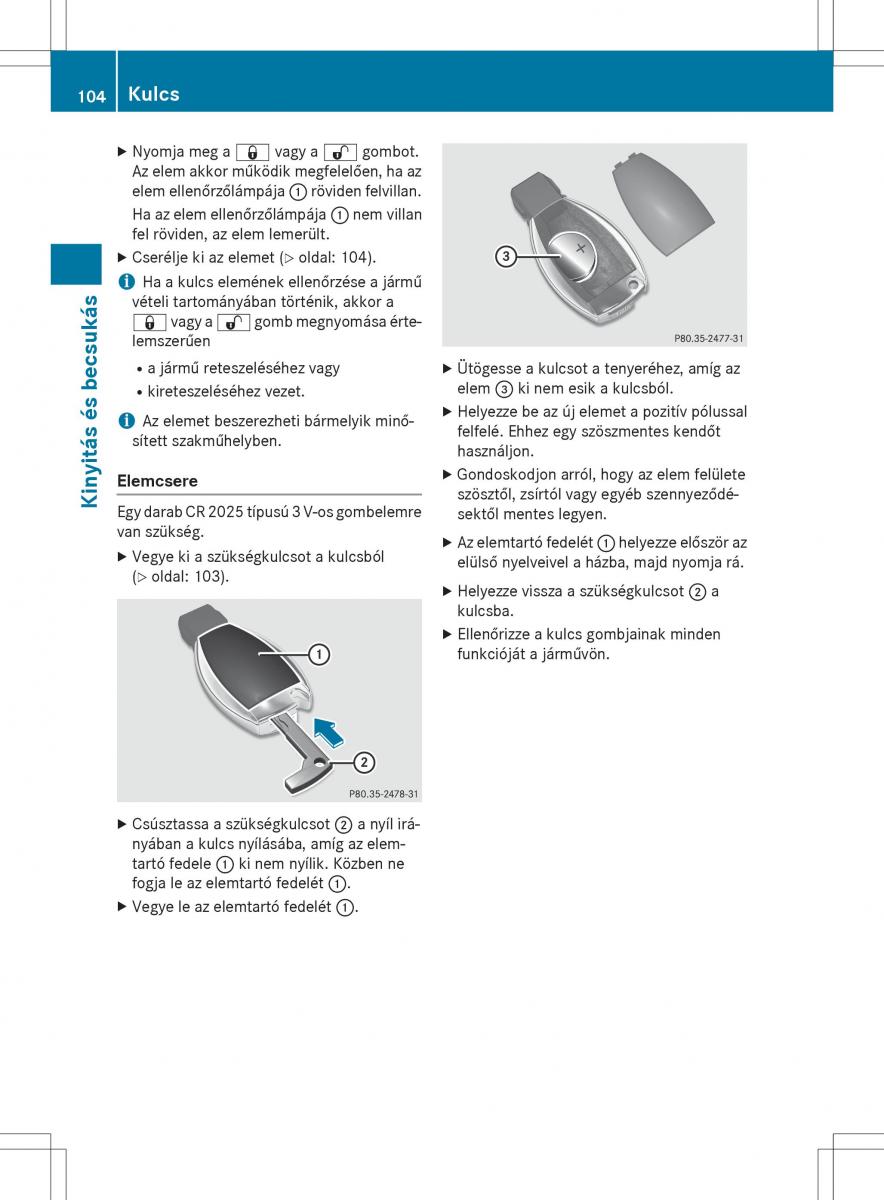 Mercedes Benz S Class W222 kezelesi utmutato / page 106