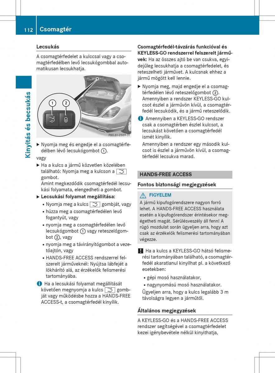 Mercedes Benz S Class W222 kezelesi utmutato / page 114