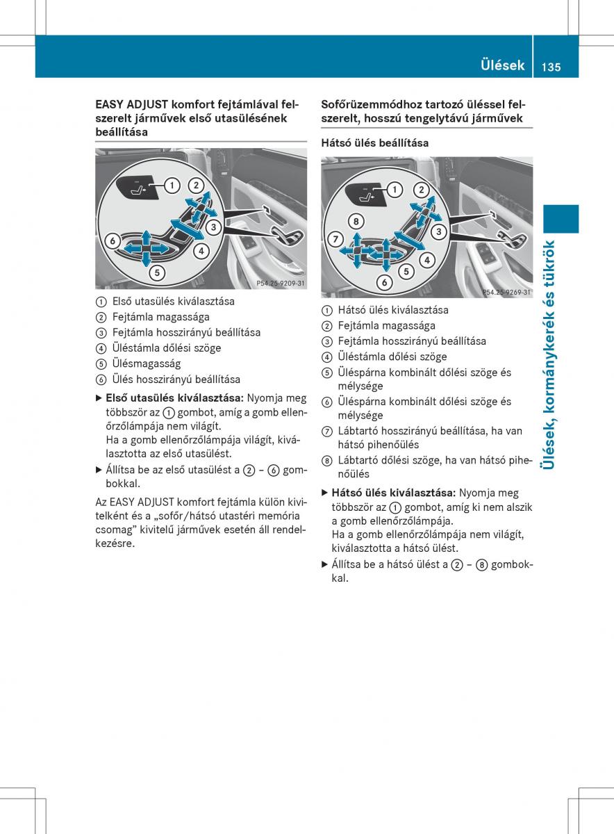 Mercedes Benz S Class W222 kezelesi utmutato / page 137