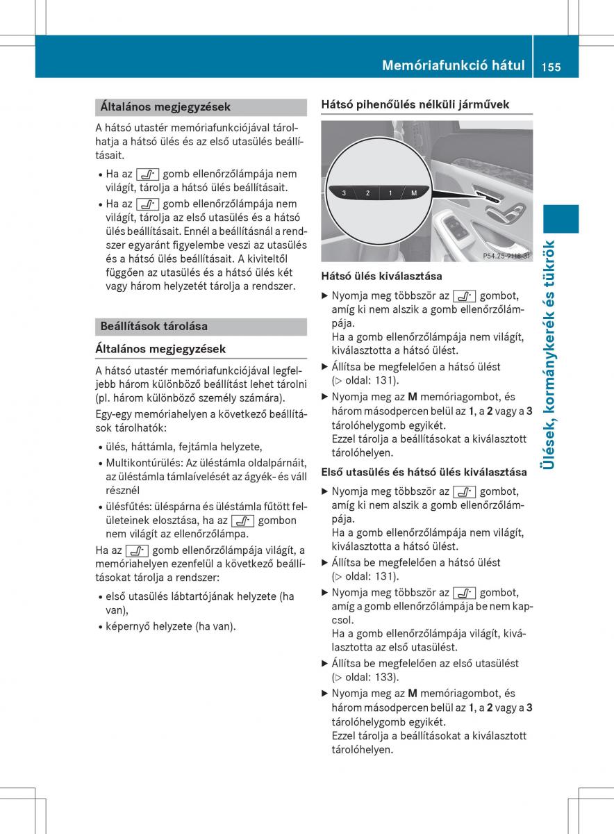 Mercedes Benz S Class W222 kezelesi utmutato / page 157