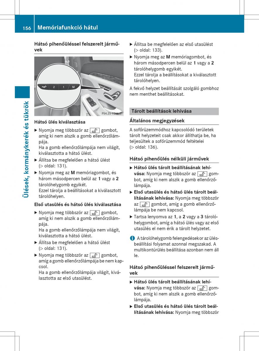 Mercedes Benz S Class W222 kezelesi utmutato / page 158