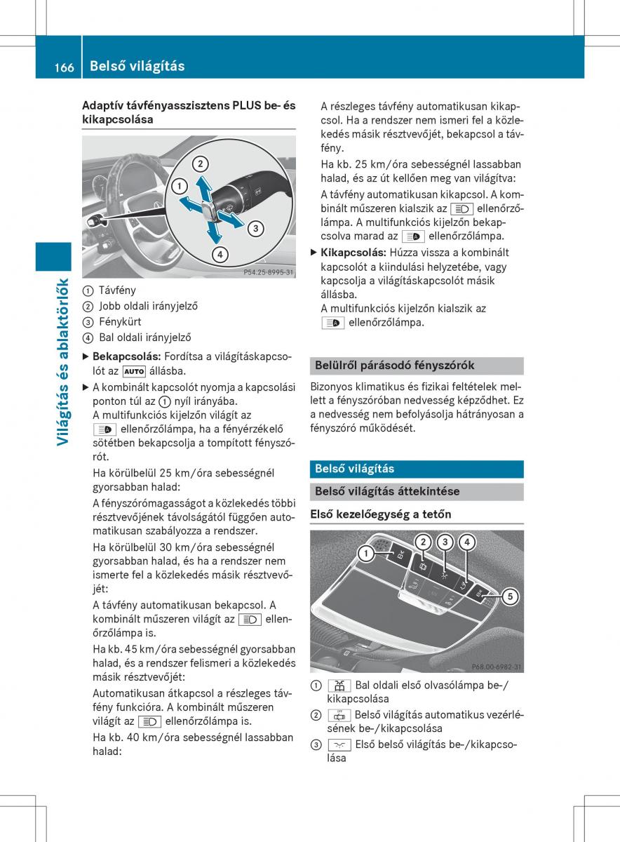 Mercedes Benz S Class W222 kezelesi utmutato / page 168