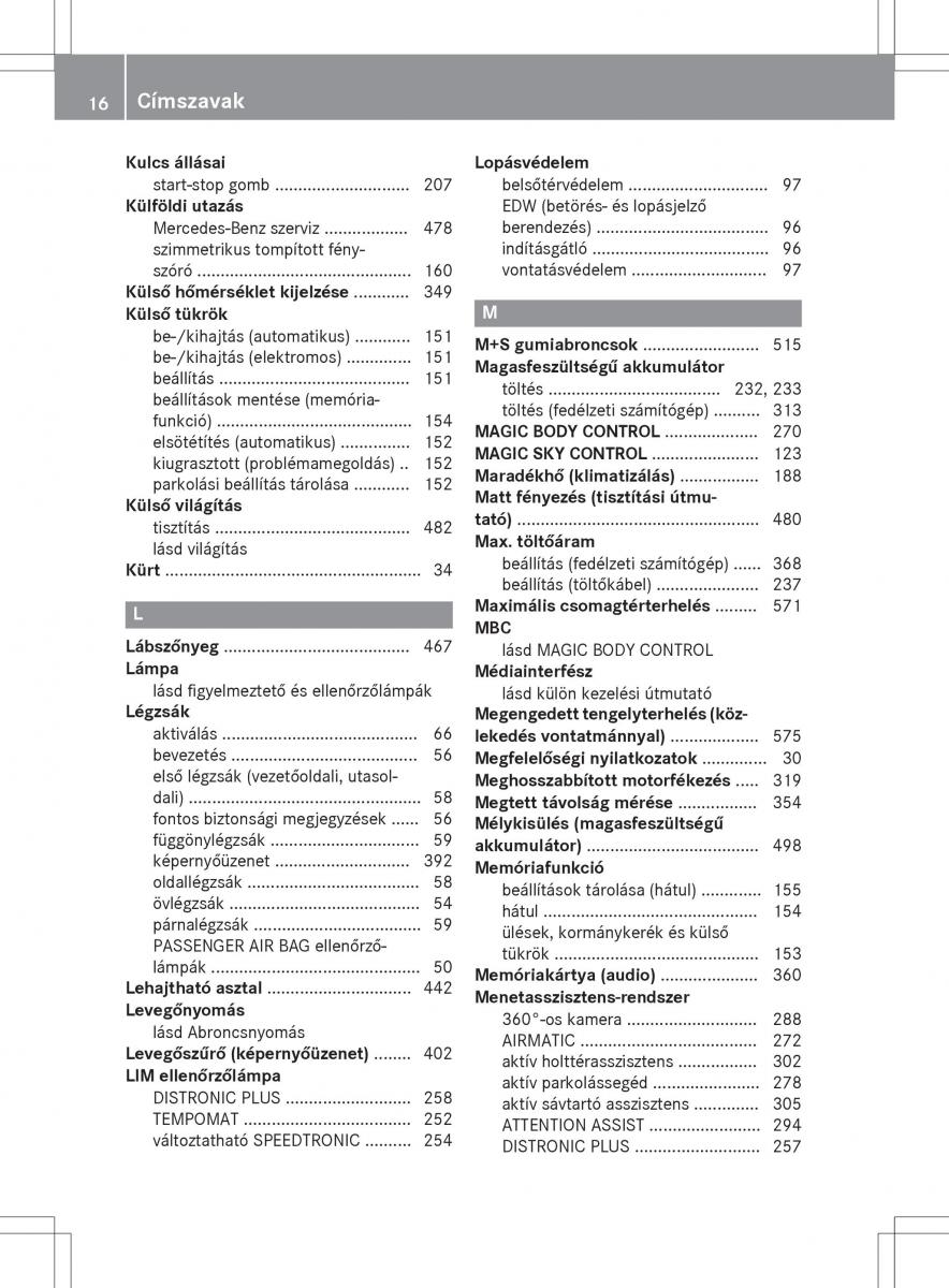 Mercedes Benz S Class W222 kezelesi utmutato / page 18