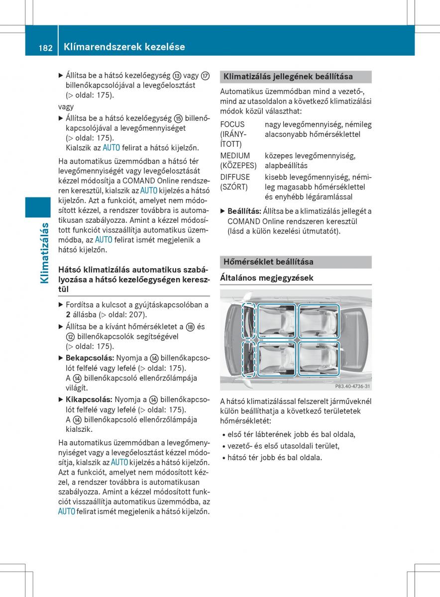 Mercedes Benz S Class W222 kezelesi utmutato / page 184