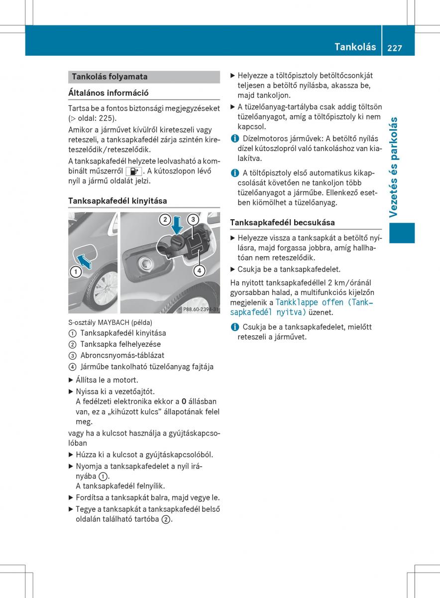 Mercedes Benz S Class W222 kezelesi utmutato / page 229