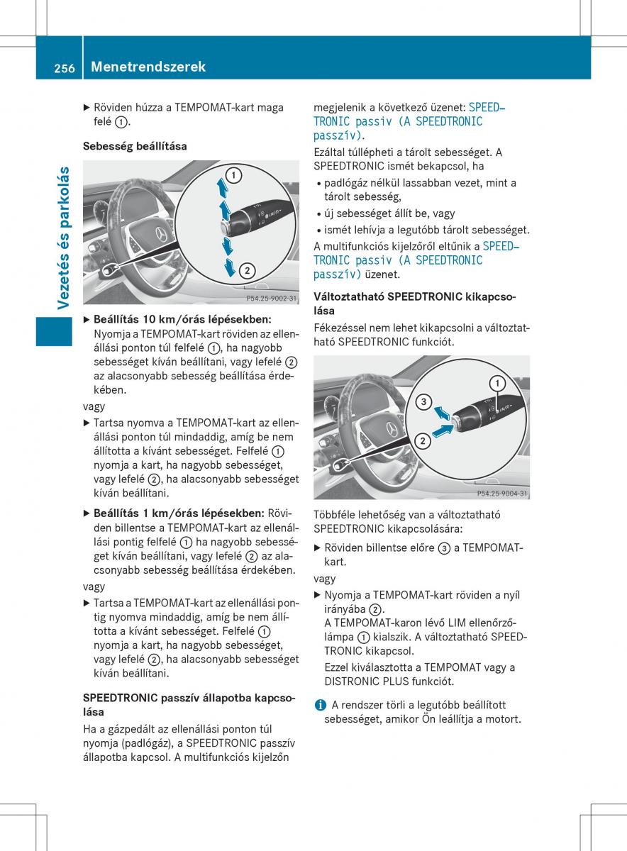 Mercedes Benz S Class W222 kezelesi utmutato / page 258