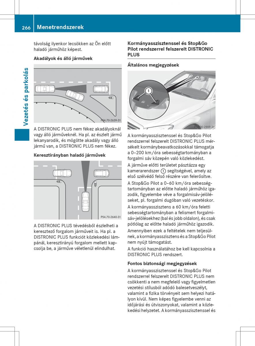 Mercedes Benz S Class W222 kezelesi utmutato / page 268