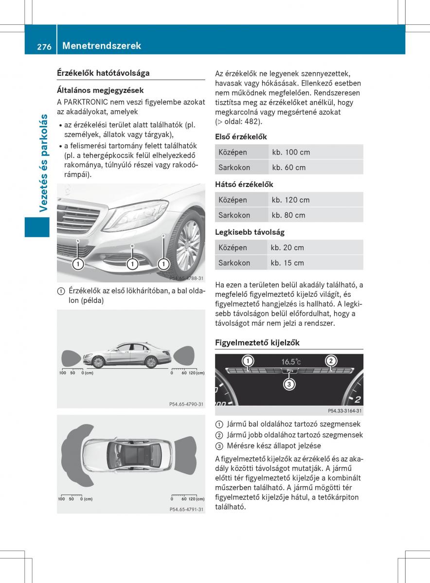 Mercedes Benz S Class W222 kezelesi utmutato / page 278