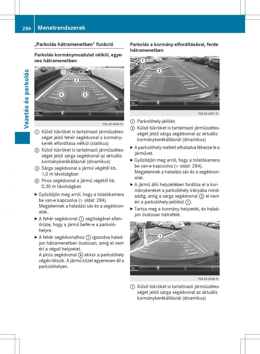 Mercedes Benz S Class W222 kezelesi utmutato / page 288