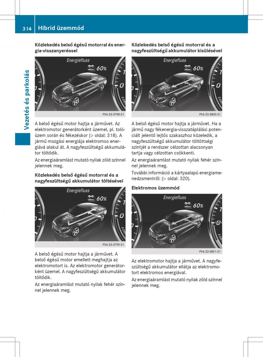 Mercedes Benz S Class W222 kezelesi utmutato / page 316