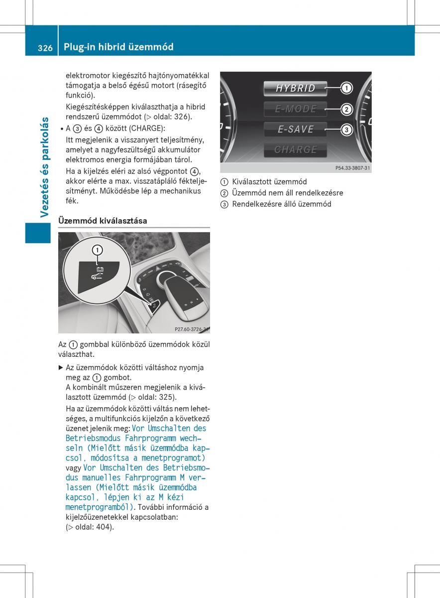 Mercedes Benz S Class W222 kezelesi utmutato / page 328