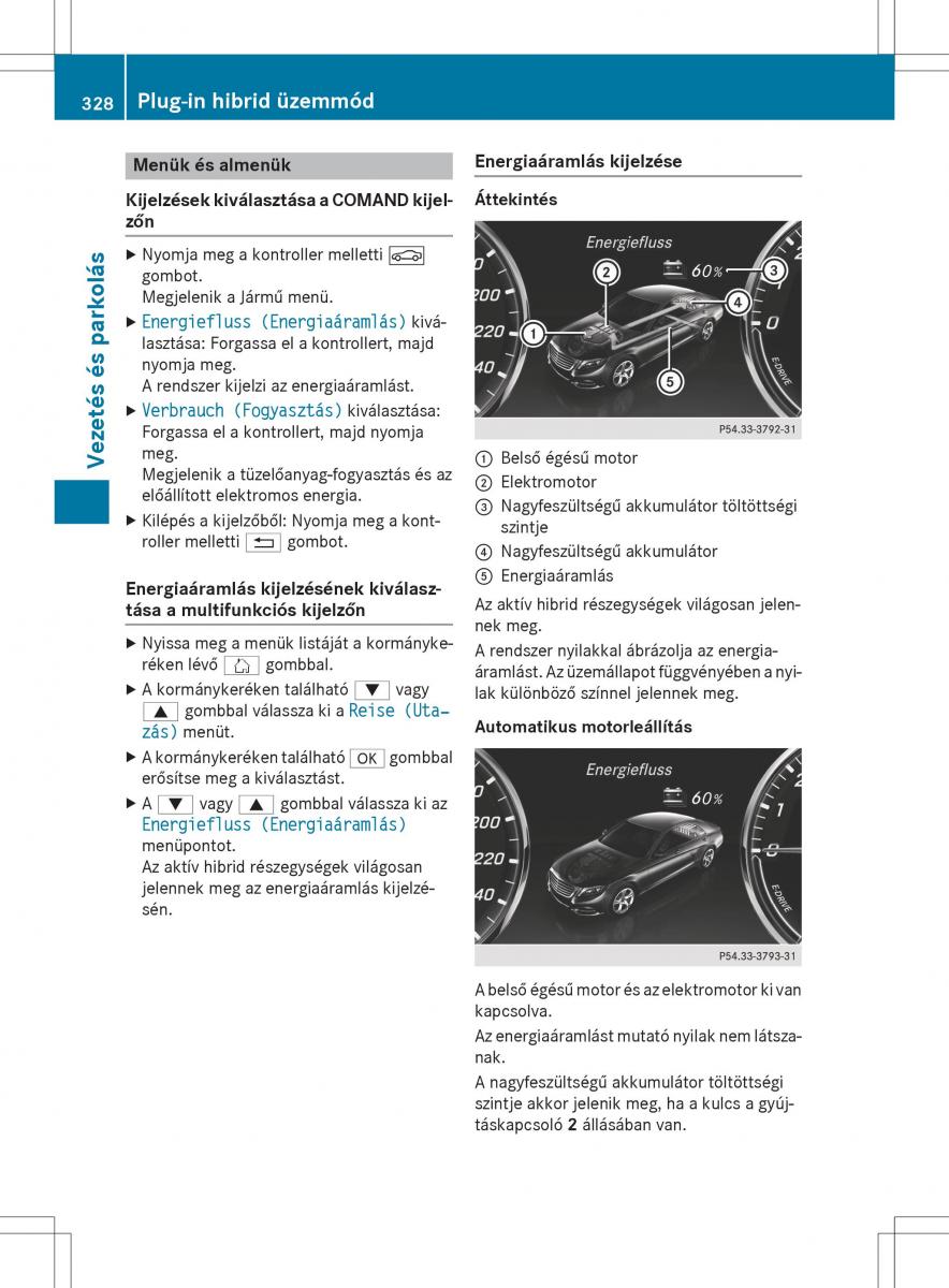 Mercedes Benz S Class W222 kezelesi utmutato / page 330