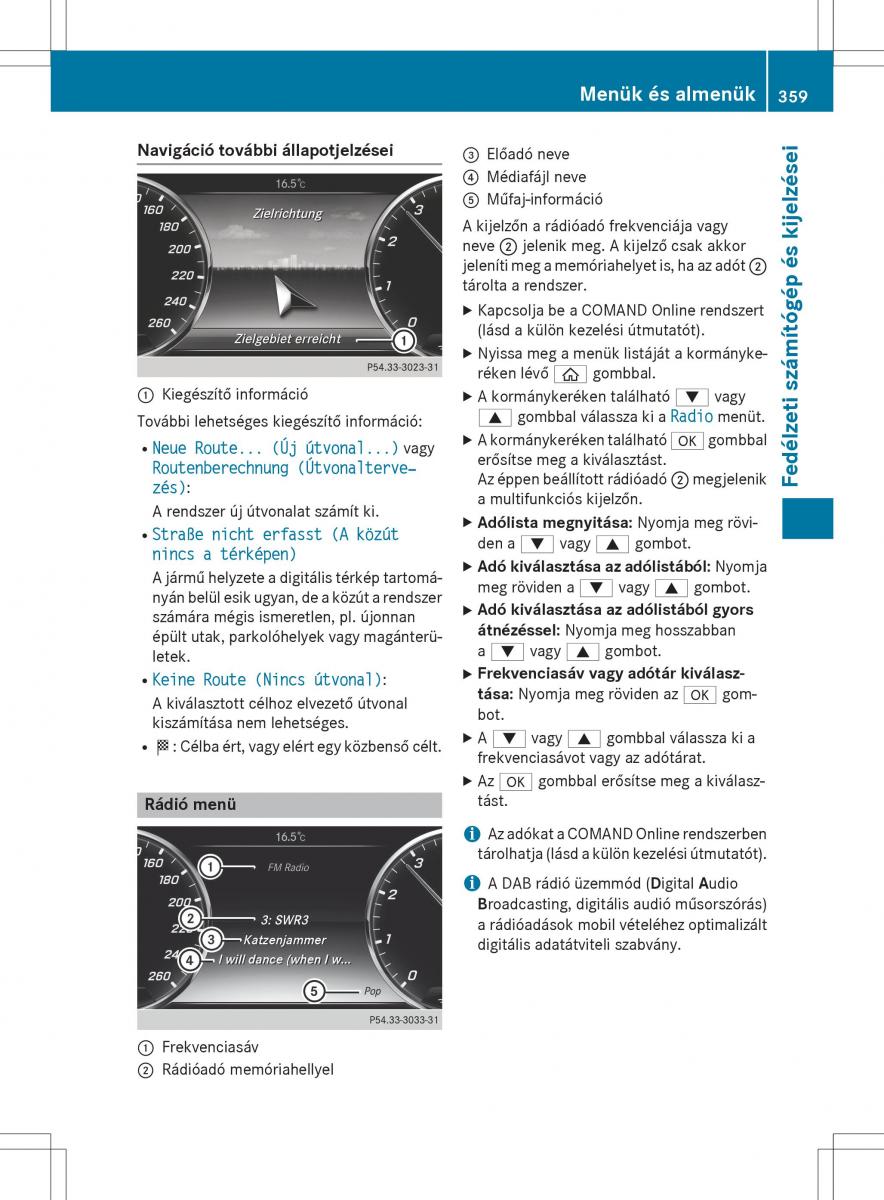 Mercedes Benz S Class W222 kezelesi utmutato / page 361