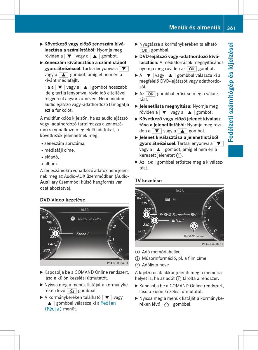 Mercedes Benz S Class W222 kezelesi utmutato / page 363