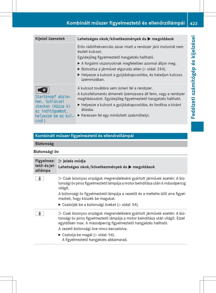 Mercedes Benz S Class W222 kezelesi utmutato / page 425