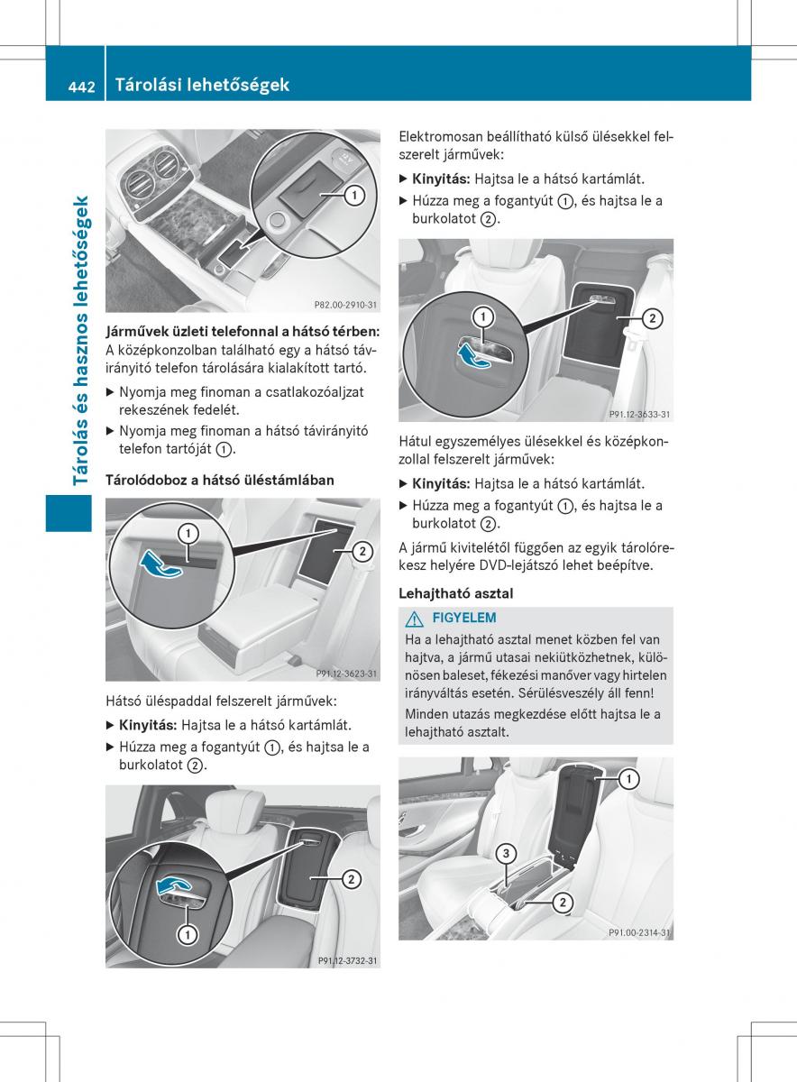 Mercedes Benz S Class W222 kezelesi utmutato / page 444