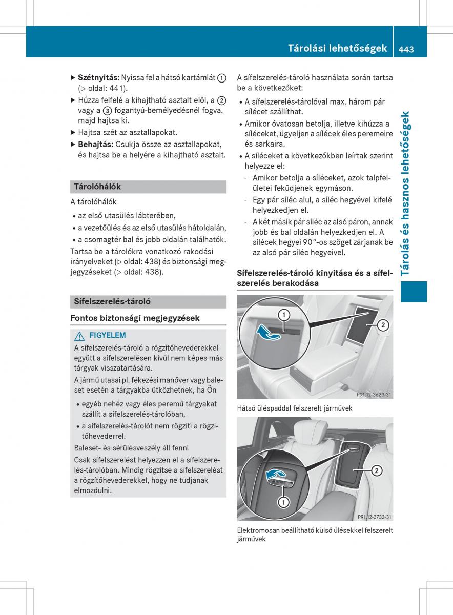 Mercedes Benz S Class W222 kezelesi utmutato / page 445