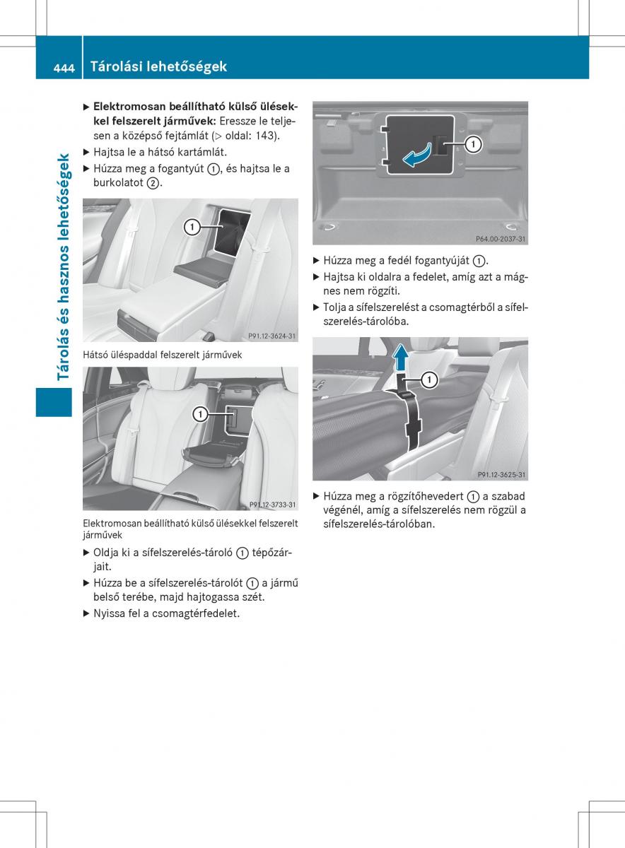 Mercedes Benz S Class W222 kezelesi utmutato / page 446