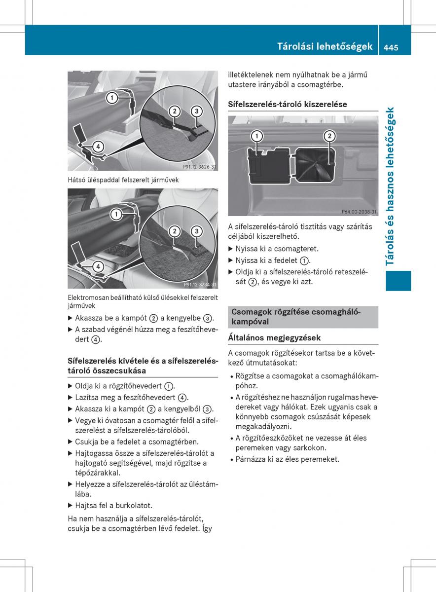 Mercedes Benz S Class W222 kezelesi utmutato / page 447