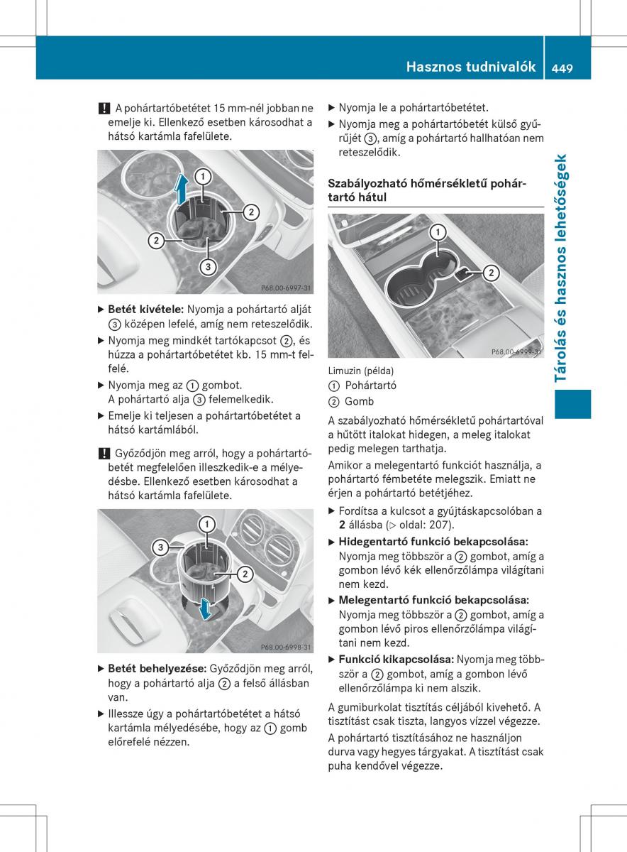 Mercedes Benz S Class W222 kezelesi utmutato / page 451