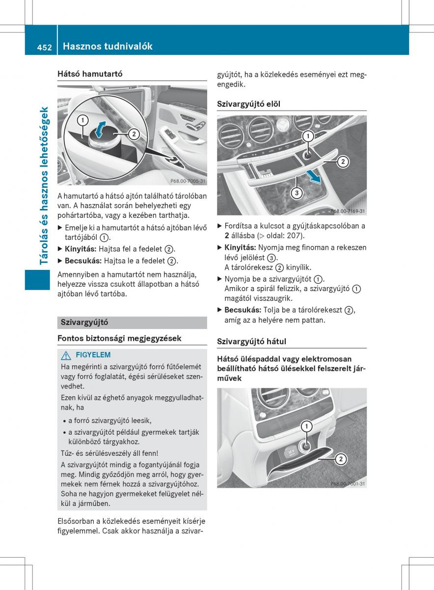 Mercedes Benz S Class W222 kezelesi utmutato / page 454