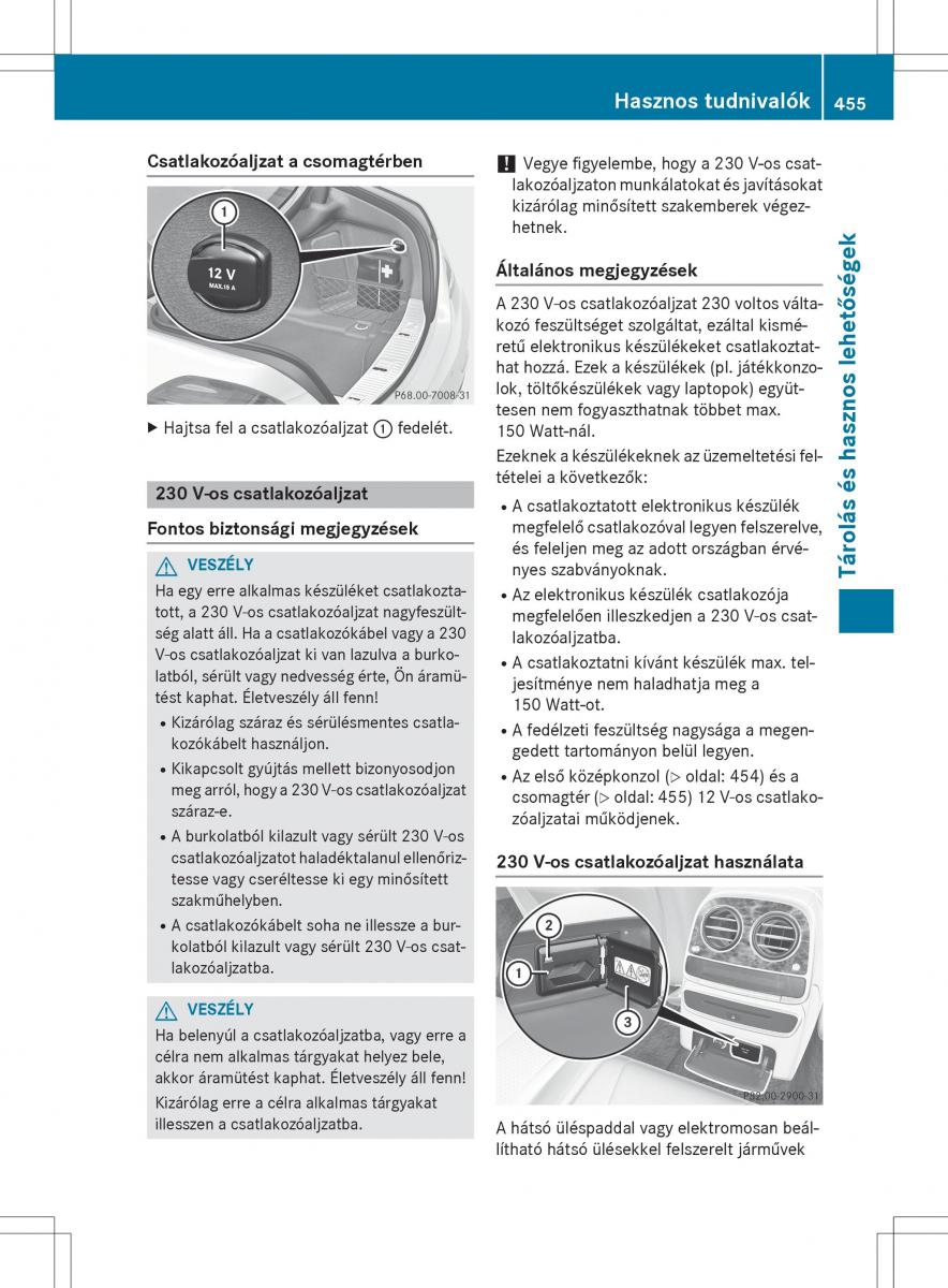 Mercedes Benz S Class W222 kezelesi utmutato / page 457