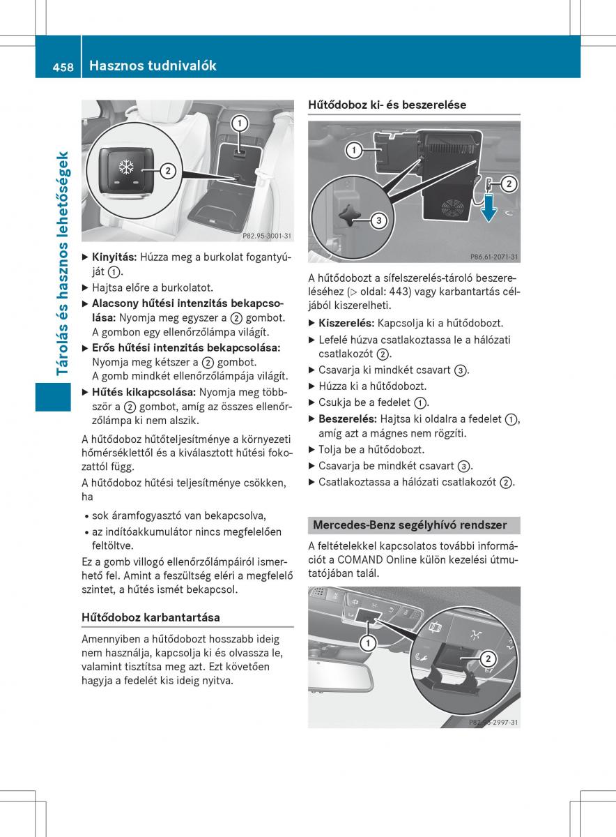 Mercedes Benz S Class W222 kezelesi utmutato / page 460