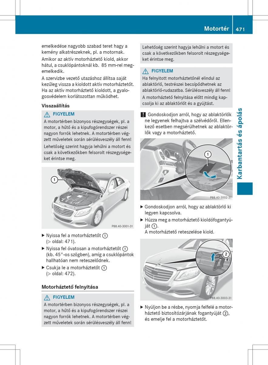 Mercedes Benz S Class W222 kezelesi utmutato / page 473