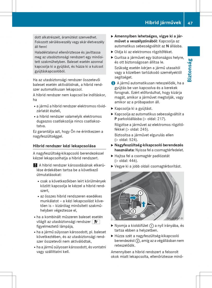 Mercedes Benz S Class W222 kezelesi utmutato / page 49