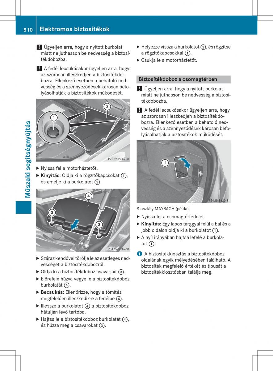 Mercedes Benz S Class W222 kezelesi utmutato / page 512