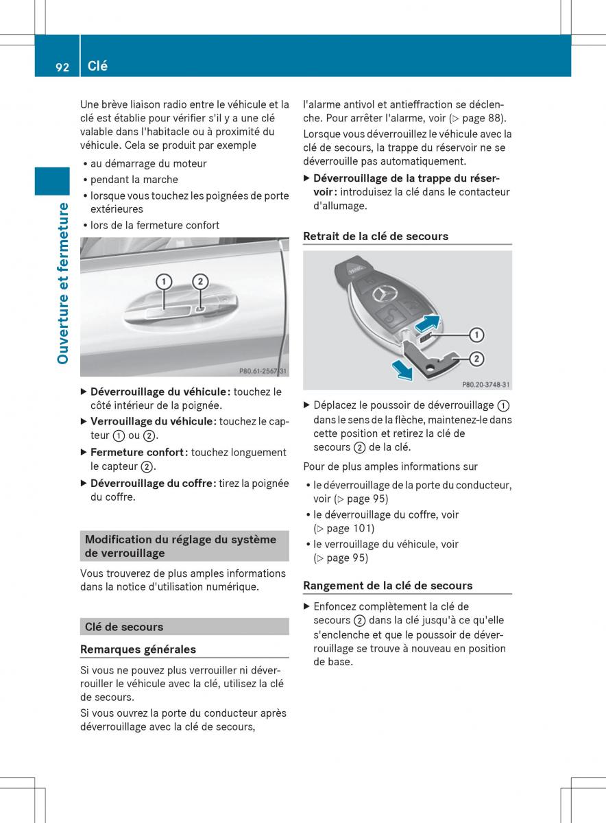 Mercedes Benz S Class W222 manuel du proprietaire / page 94