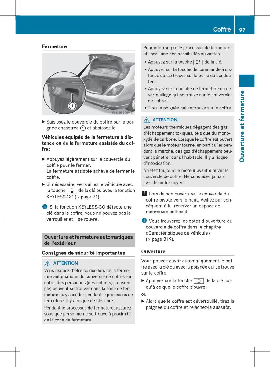 Mercedes Benz S Class W222 manuel du proprietaire / page 99