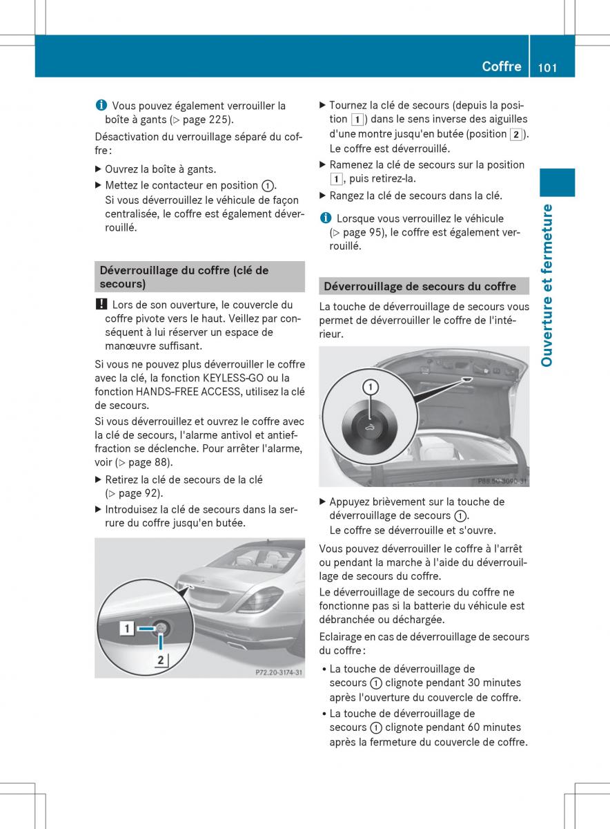 Mercedes Benz S Class W222 manuel du proprietaire / page 103