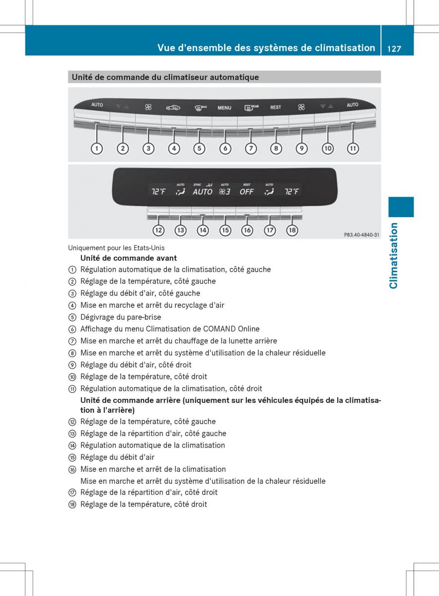 Mercedes Benz S Class W222 manuel du proprietaire / page 129