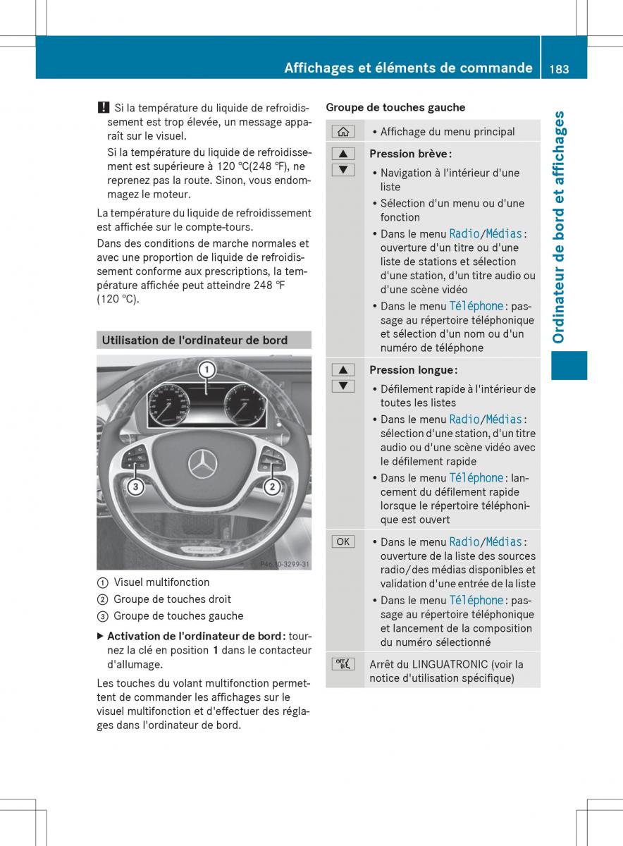 Mercedes Benz S Class W222 manuel du proprietaire / page 185