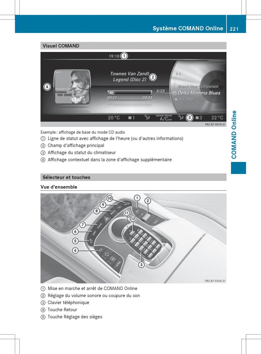 Mercedes Benz S Class W222 manuel du proprietaire / page 223