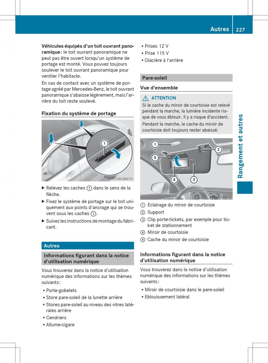 Mercedes Benz S Class W222 manuel du proprietaire / page 229