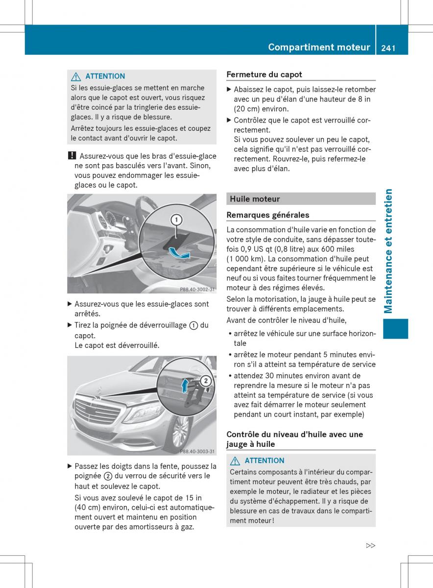 Mercedes Benz S Class W222 manuel du proprietaire / page 243