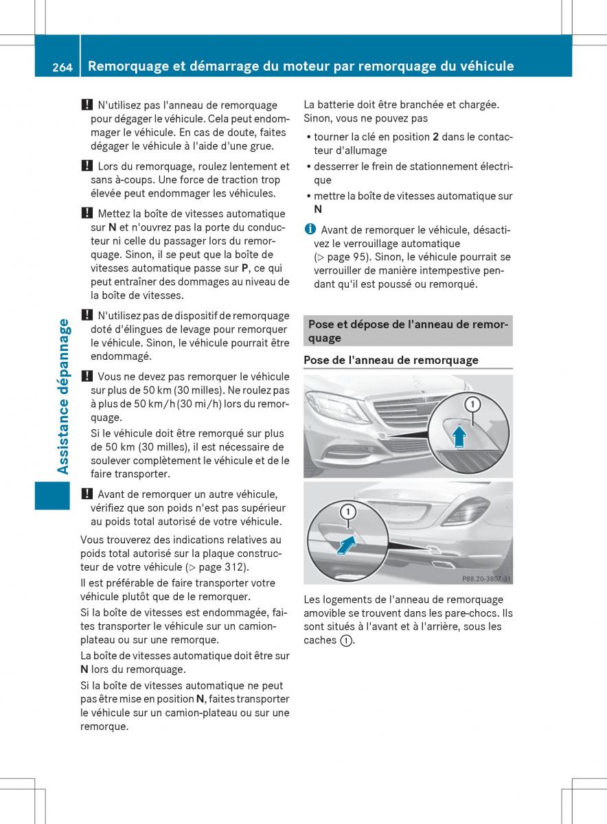 Mercedes Benz S Class W222 manuel du proprietaire / page 266